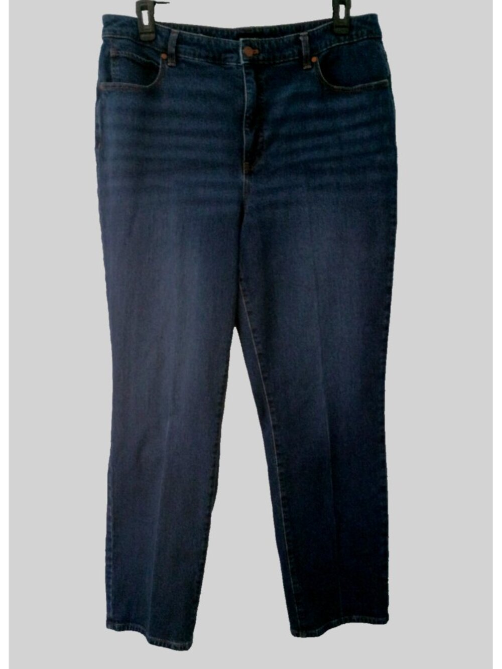 Talbots Jeans Curvy Straight Leg Blue Stretch Denim High Rise - Size 16